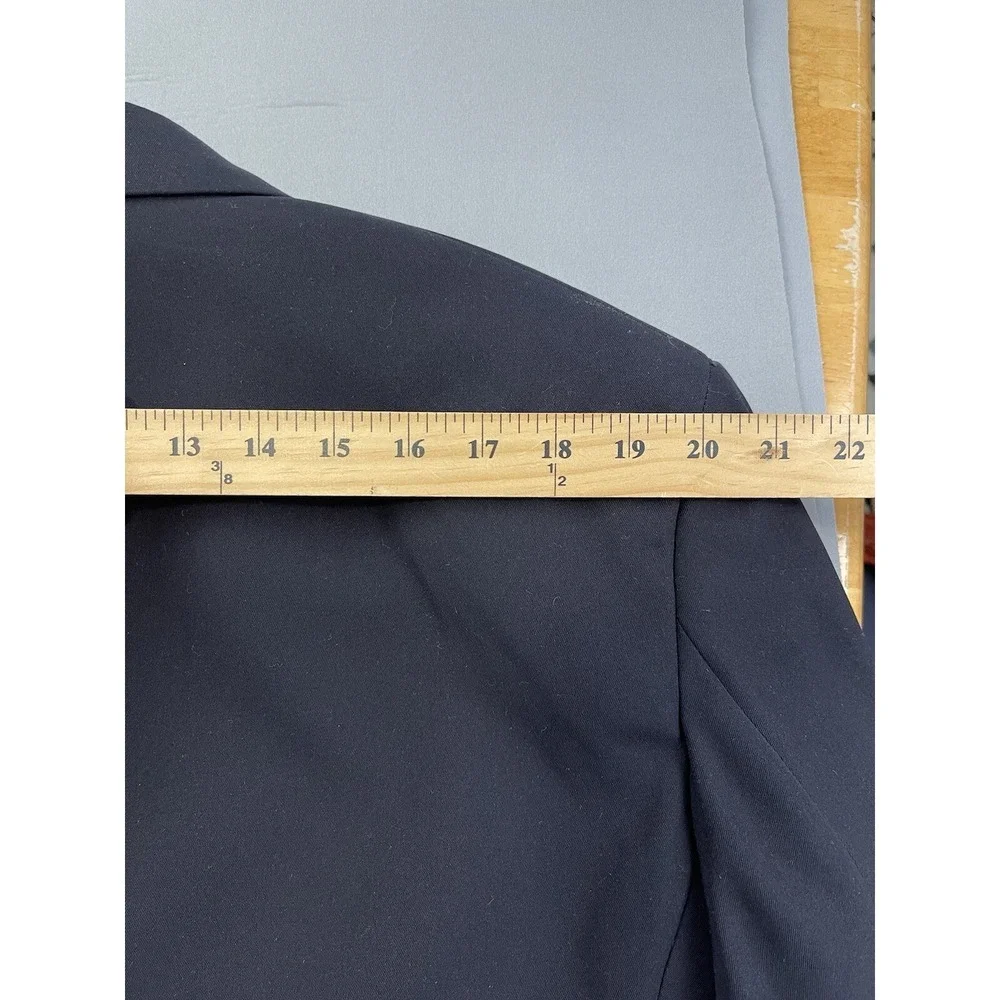 TravelSmith Men Blazer 44 Business Travel Wedding‎ Navy Zip Pocket Blue Lined
